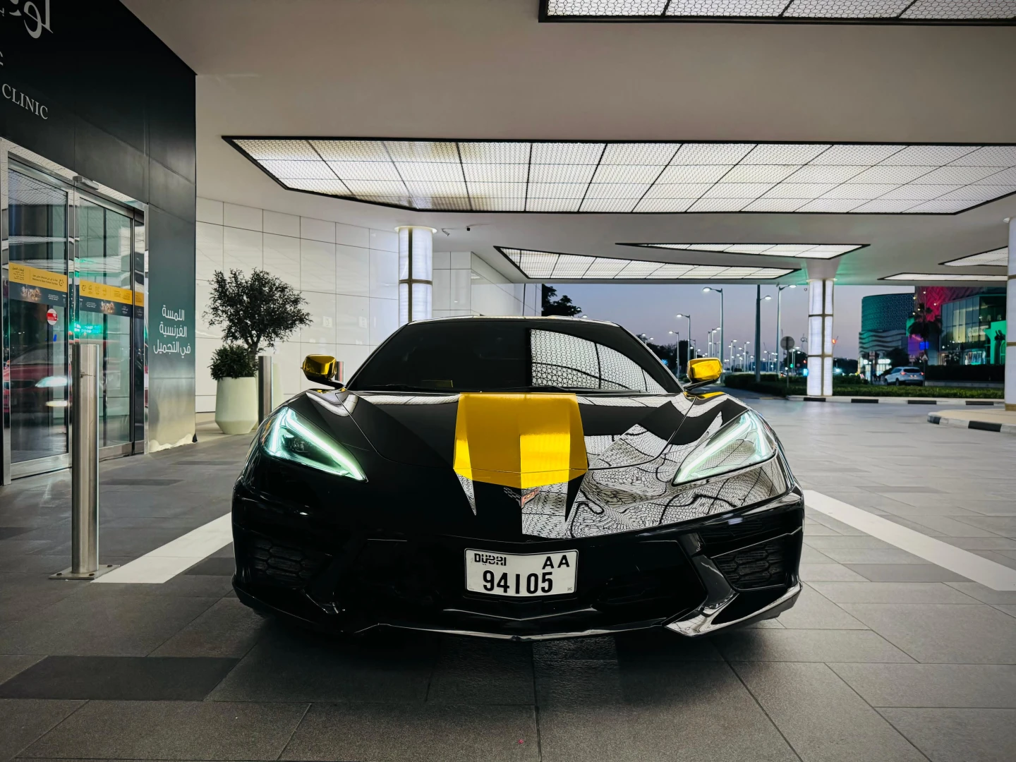 Chevrolet Corvette C8 2023 BLACK&GOLD RENTAL IN DUBAI - undefined